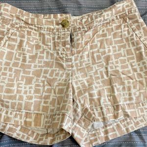 Womens Loft linen pattern shorts size 0